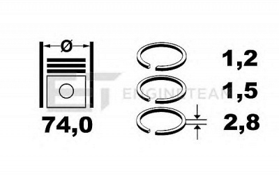 ET ENGINETEAM r1005900 -  Комплект поршневых колец